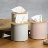 Nordic Style Round Tissue Box Plastic Paper Holder Roll Paper Napkin Accessories Household Hotel Car Paper Holder Desk Accessory