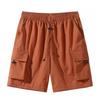 Men's Ice Silk Casual Shorts – Trendy Summer Five-Point Workwear, Plus Size, Straight-Leg, Mid-Length Beach Sports Shorts