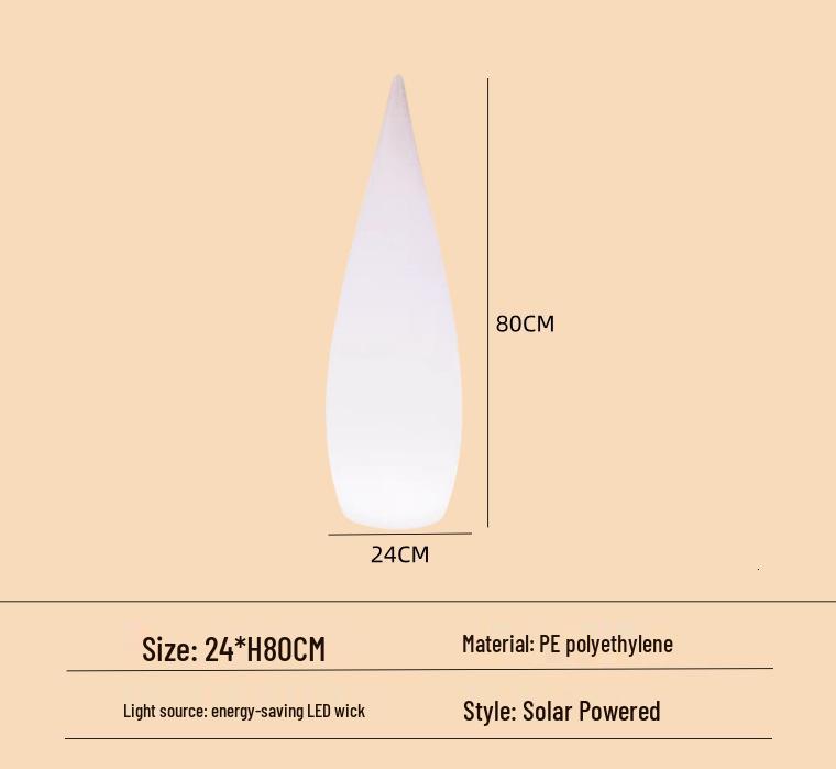 Luminous Teardrop Outdoor Floor Lamp: Perfect for Camping, Weddings, Gardens, Villas, Pools, and Paths