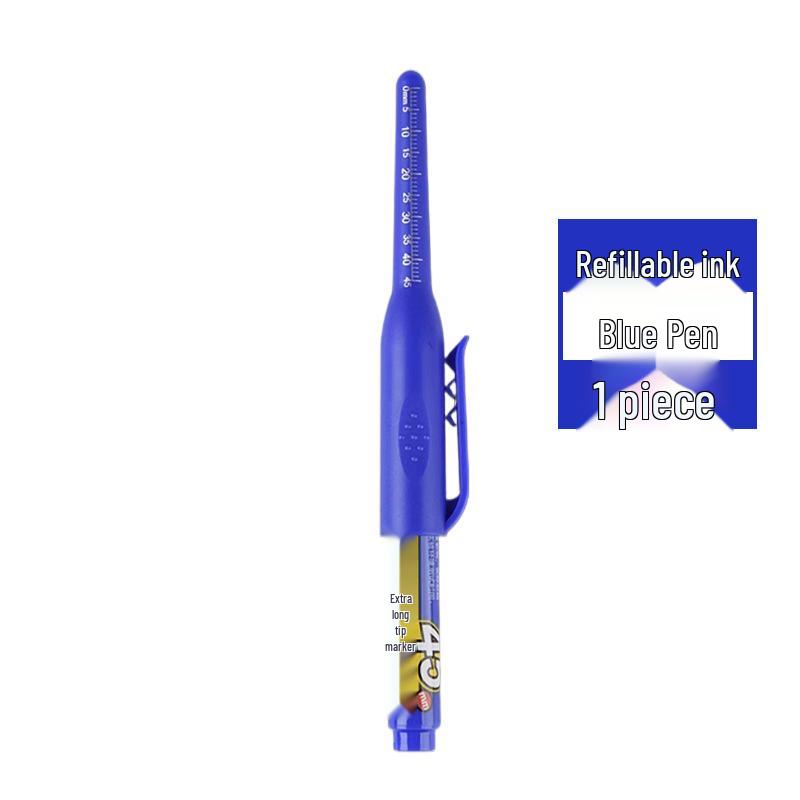 Jin Wannian Refillable Waterproof 45mm Long Head Marker for Construction, Woodworking, Glass, and Oil-Based Drawings