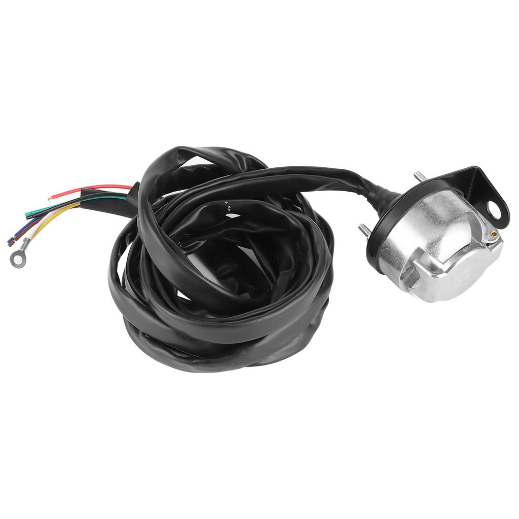 7 Pin European Trailer Connector Socket Wiring Plug 2m Cable for Commercial Vehicles Semi Trailers