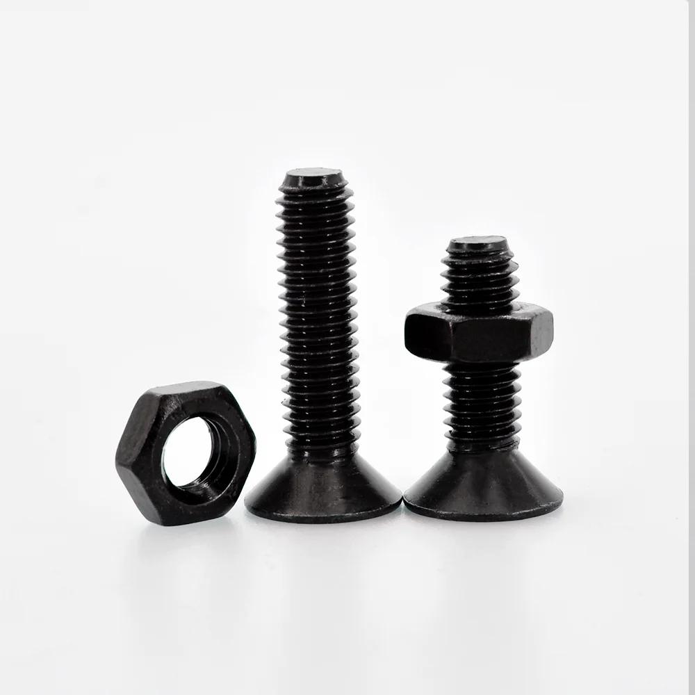 DIN7991 Allen Flat Head Hex Bolt Nut Set Kit M2 M3 M4 M5 M6 Black Grade 10.9 Steel Hex Hexagon Socket Countersunk Head Screw