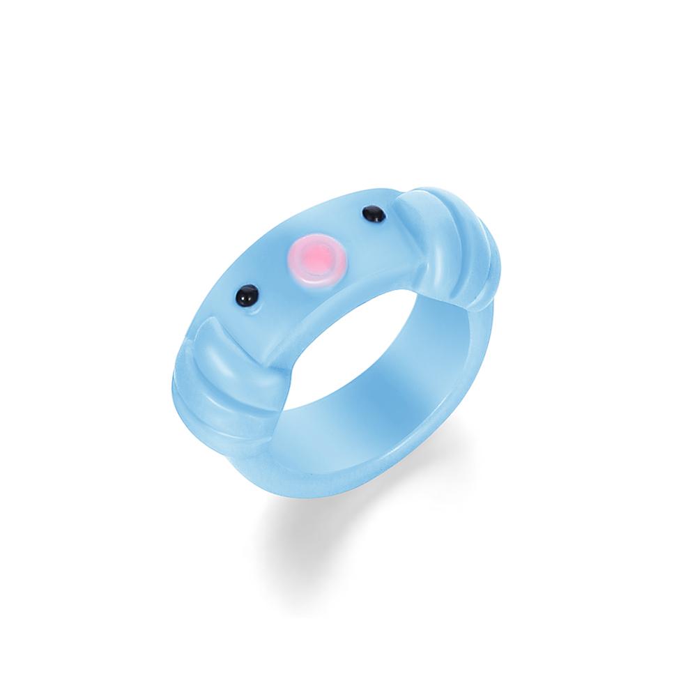 Cartoon Girl Student Inel Lady Elegant Inel Cuplu Inel Colorat Acrilic Porc Inel