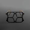 Nicht polarisierte Herren Stilvolle Blaulichtbrille - Großes Gestell, Doppelbrücken-Design mit Nietendetail, Vintage Quadratische Computerbrille
