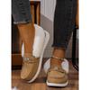 Metal Chain Plus Size Warm Cotton Shoes 2025 Winter Women's Fleece Sports Comfortable Beanie Shoes