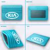 DWBR1 Tragbarer Leder Multi-Schlitz Kreditkartenhalter Geldbörse Geschenk für KIA Stinger Optima Cerato Soul Venga Forte Spectra Sedona