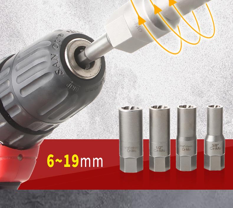 11-Piece Broken Screw & Nut Extractor Set with Wire Extractors