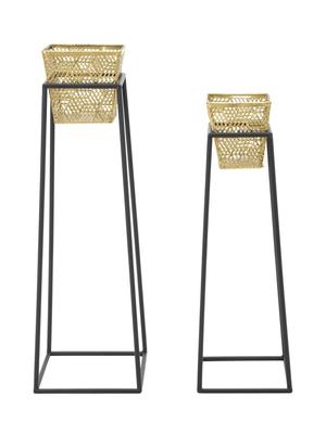 Vase Older Square Set 2 Pcs Cm Ø 23X70-20X60