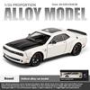 1/24 Scale Dodge Challenger Hellcat Redeye Alloy Car Model Sound and Light Children Toy Birthday Gift Miniature Voiture