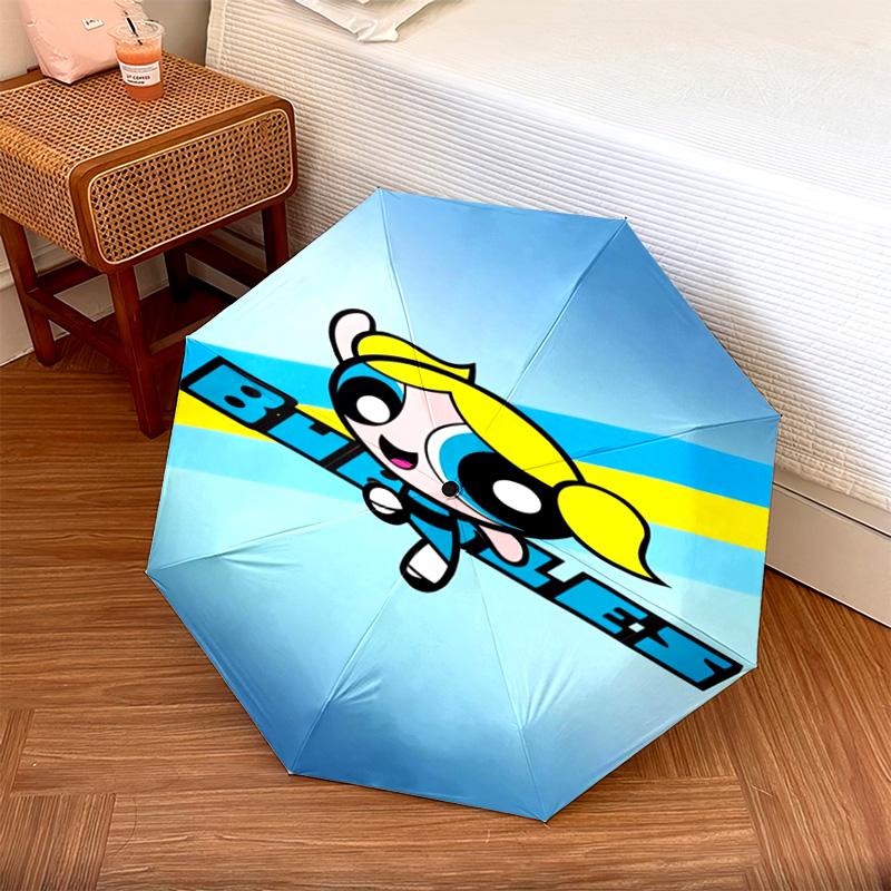 1 Stück Automatischer Faltregenschirm - Cartoon-Muster, Tragbares & Faltbares Design mit 52 Speichen, Weihnachts-Geburtstagsgeschenke