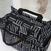 Corduroy outer foil lined lunch bag, lunch box bag, lunch bag, handbag, carrying bag, large capacity glove bag