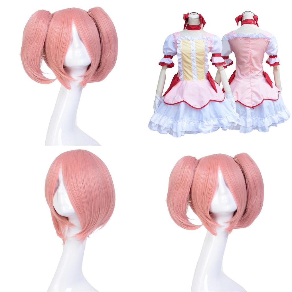 Madoka Kaname Puella Magi Madoka Magica Cosplay Kostuum Elegante Dienstmeisjesjurk Set