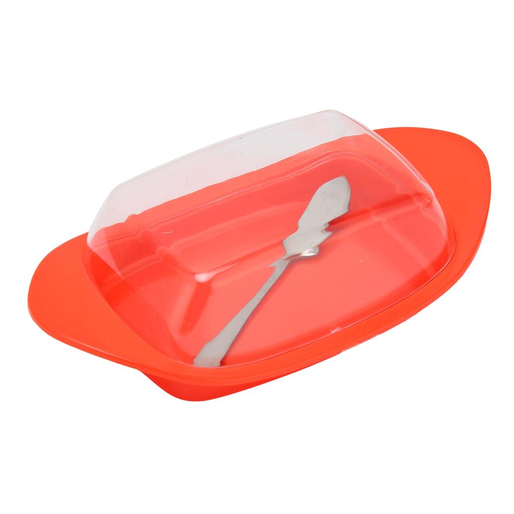 BoatShaped   Dish with Lid Food Grade PP   Cutting Box for Chess Home Kitchen(Red )