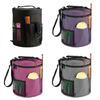 Large Capacity Crochet Bag Yarn Crochet Tote Bag Portable with Front Yarn Needles Hooks Pocket Knitting Tool Storage Bag