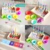 Wooden Educational Bead Clipper Toy Toddlers Fine Motor Color Development Skills