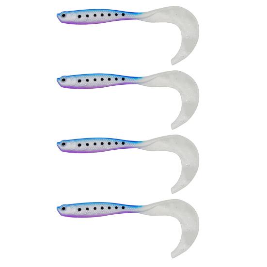 4Pcs Luya Baits Realistic Design 6cm Reel Tail Lifelike Patterns Realistic Swimming Action Lure Freshwater Saltwater Baits