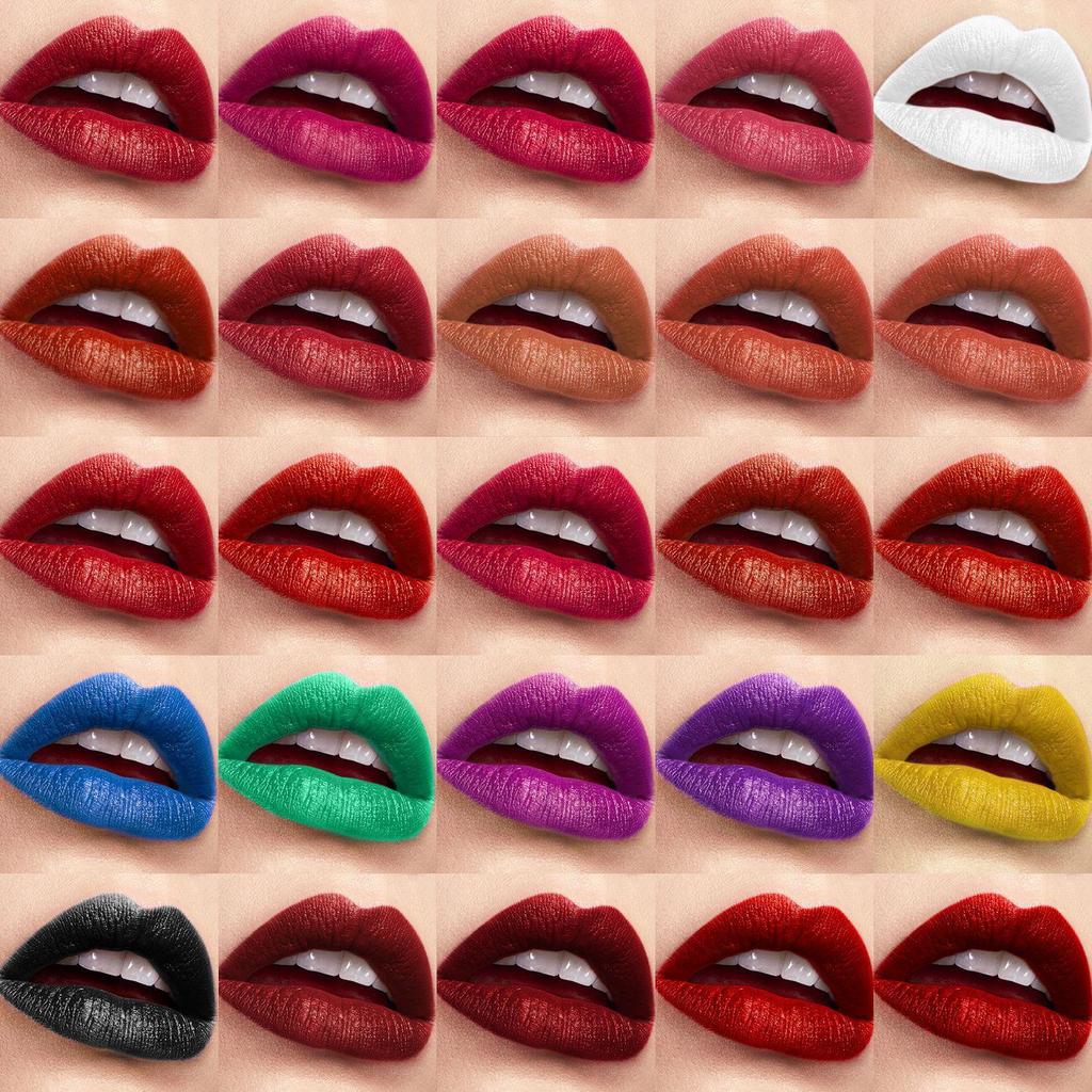 25-Color Matte Lipstick Palette: Waterproof & Moisturizing Lip Gloss Set