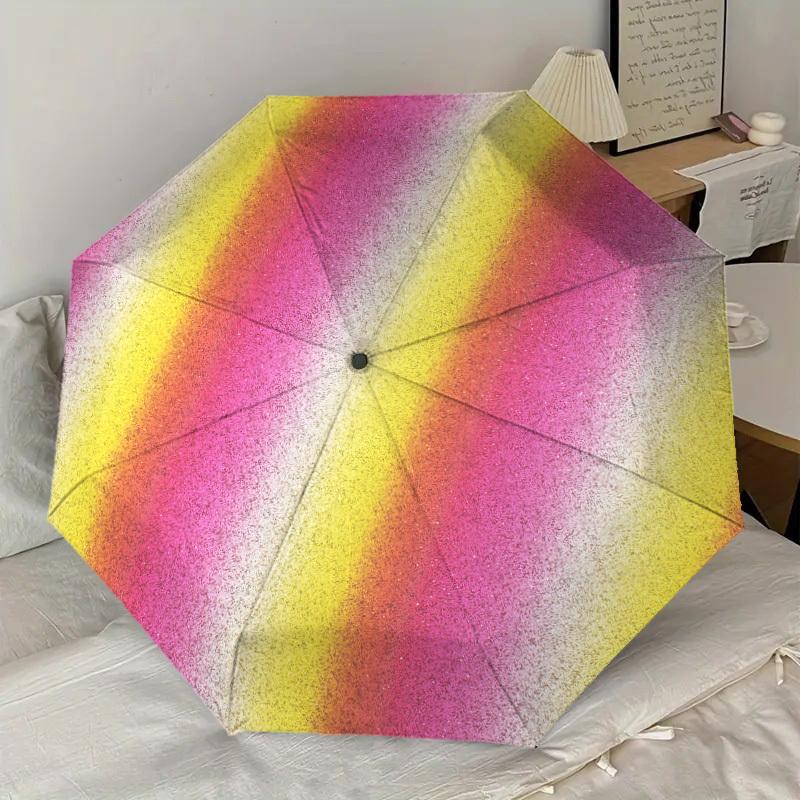 1pc Glitter Circle Pattern Umbrella Design Automatic Opening and Closing Umbrella, High-quality Travel Umbrella, Lightweight and Portable, -09