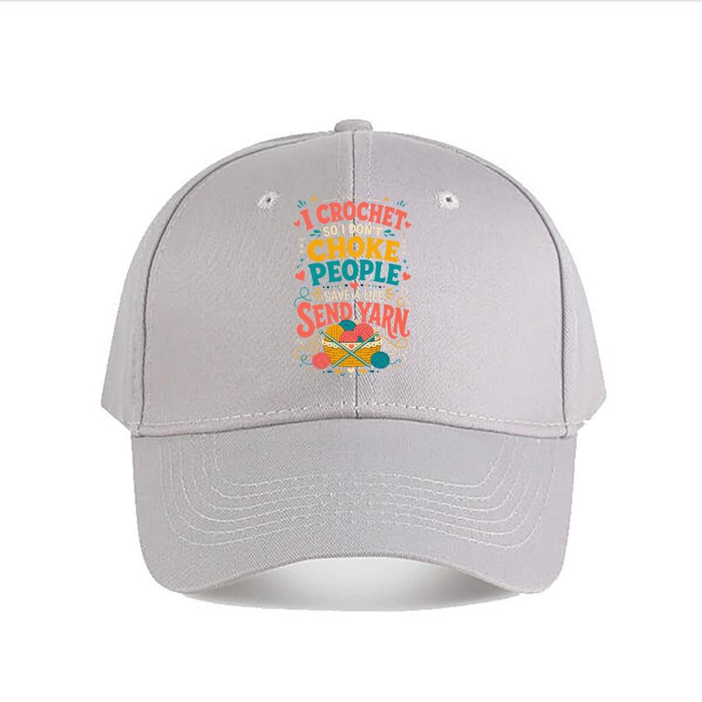 Funny Crochet Humor Yarn Lover Quote Baseball Cap Fashion Outdoor Sports Sunhat Unisex Snapback Cap Womens