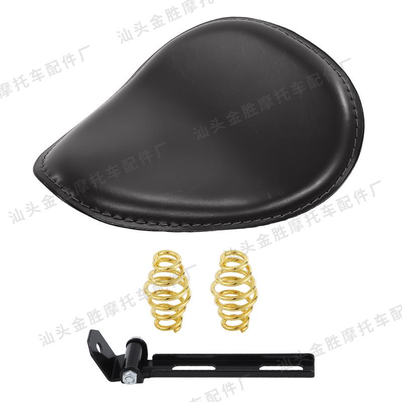 Retro Triangle Seat Bag for Harley Motorcycle - Leather Spring Cushion Accessory