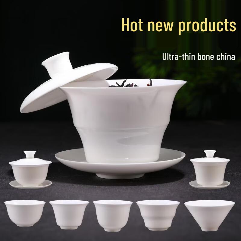 Yuzhuxun Ultra-Thin Bone China Gaiwan