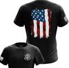 Heavyweight Cotton American Flag T Shirt USA 250th Anniversary Freedom Tee