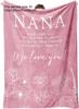 1Pc Gift Blanket To Nana To Grandma Flannel Thin Blankets For Birthday Gifts Mother'S Day Festival Perfect Gifts Four Season Use
