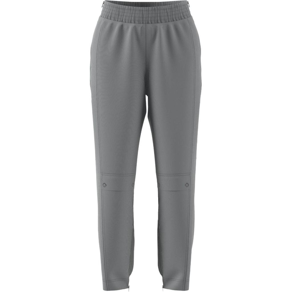 Adidas X Stella McCartney Collaboration Comfortable Soft Skin-Friendly Breathable Cuffed Knit Joggers Women Joggers Gray FT9933