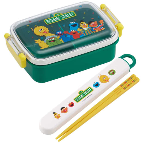 Skater Children's Lunch Box 1 Tier 450ml Fluffy Dome Shape Antibacterial Kids Lunch Made In Japan Sesame Street Boys Girls RBF3ANAG