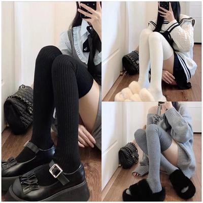 1 Paio Calze Classiche a Righe al Ginocchio da Donna alla Moda Versatili Calzini Monocromatici Comodi