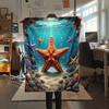 1Pc Cartoon Print Flannel Blanket, High Quality Comfortable for All Seasons, Home Decor, Warmth and Comfort, Perfect for Christmas Birthday Gift