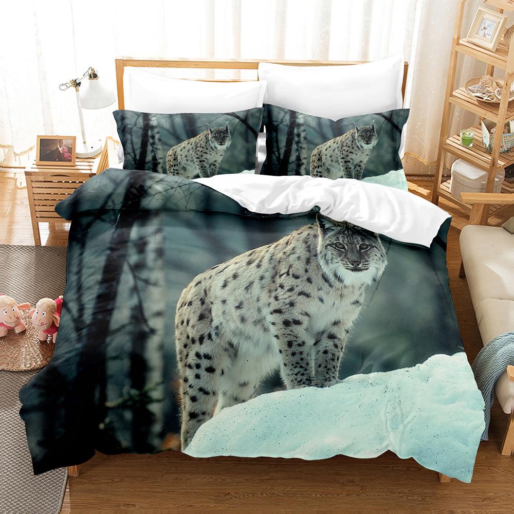 3D Digital Printing Three-Piece Set, Chinese Tiger Picture 3D Digital Printing Bedding Kit
