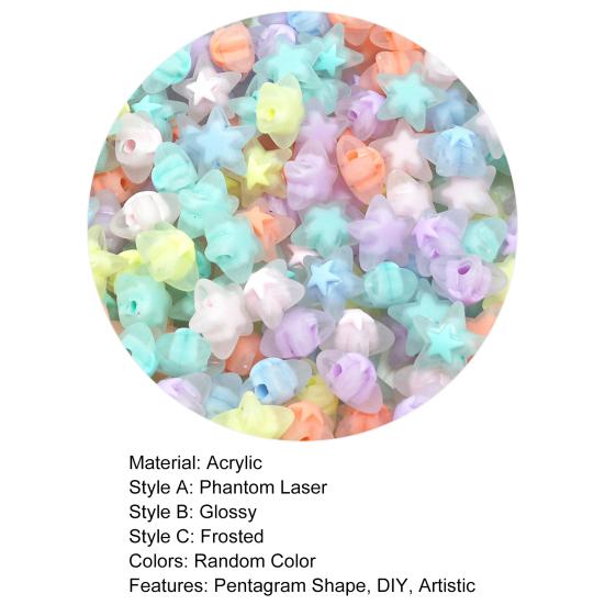 20Pcs/Pack Loose Bead Creative Eye-catching Accessory Pentagram Shape DIY Bead Jewelry Making Craft
