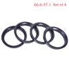 4Pcs 66.6mm to 57.1mm Plastic Wheel Hub Centric Rings Center Collar Hub Bore Adapter for Car Wheel Rims