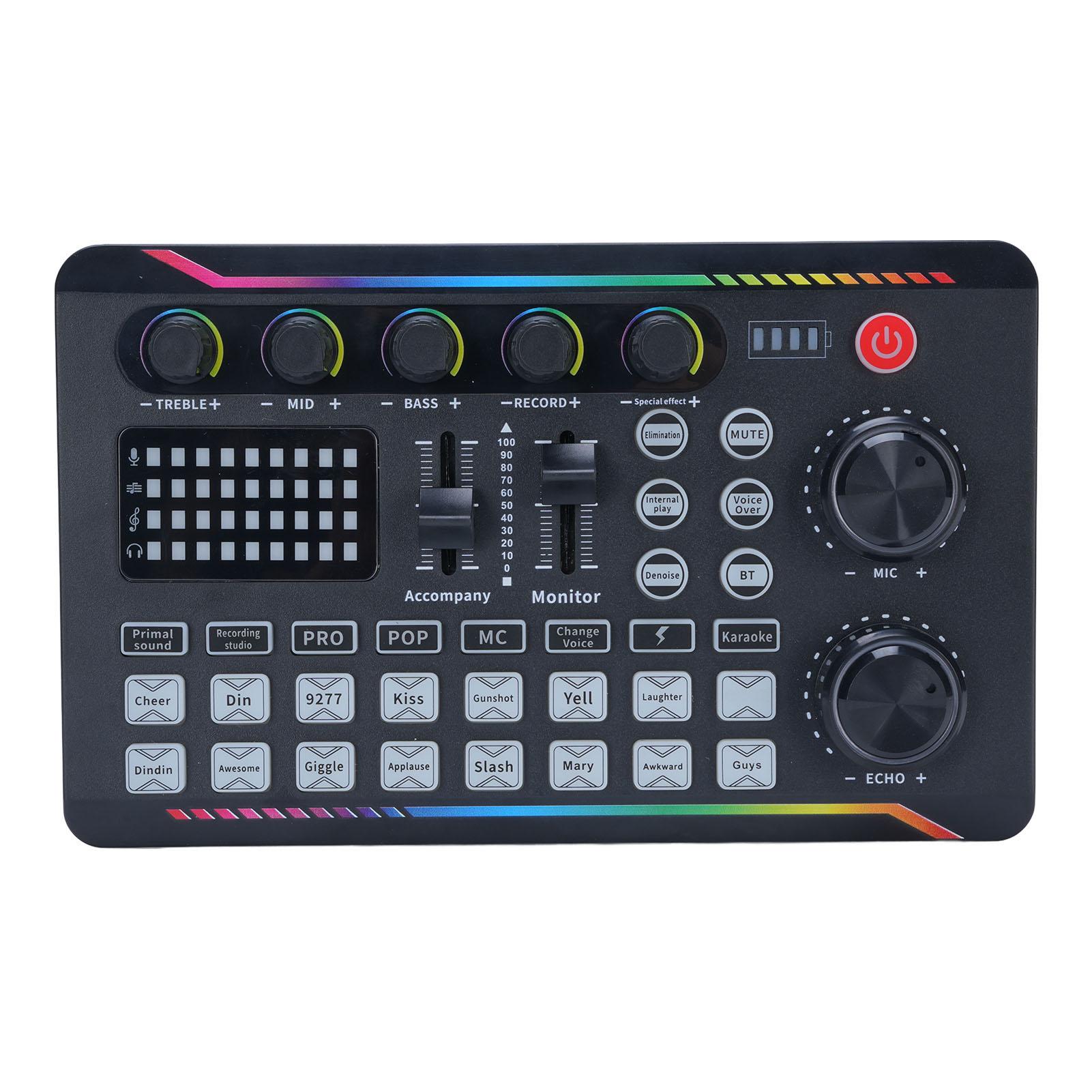 

Звуковая карта Live Sound Mixer Board с эффектами DJ Mixer Voice Changer со звуковыми эффектами для