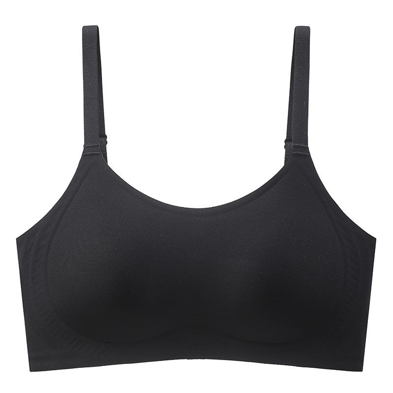 

Summer seamless thin tube top jelly glue underwear one-piece fixed cup non-empty cup comfortable breathable bra 2XL size = 40/90 ABC cup (150-82.5 kg) чёрный