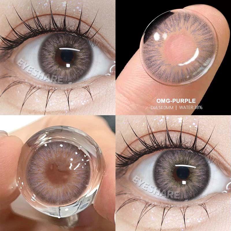 

EYESHARE Цветные контактные линзы Ярко-синие модные контактные линзы Коричнево-желтые линзы Изумрудно-зеленые линзы Серо-белые цветные контактные линзы 1 пара