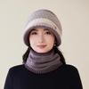 Rabbit Fur Knitted Autumn and Winter Middle-aged Hat Women's Wool Hat Winter Middle-aged Mother Hat
