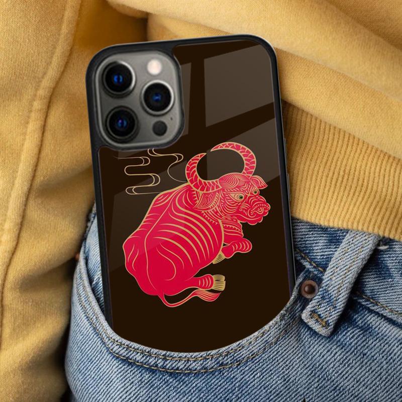 CHINESE ZODIAC SEAMLESS Soft Phone Case for iPhone 17 Air 16e Pro max 15 Pro 13 14 Plus 11 12 MagSafe Magnetic Coque