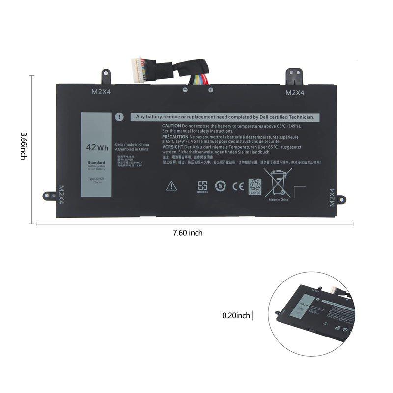 J0PGR Laptop Battery Replacement for Dell Latitude 12 5285 5290 2-in-1 T17G 0J0PGR JOPGR 1WND8 X16TW 0X16TW 0FTH6F 7.6V42Wh4Cell