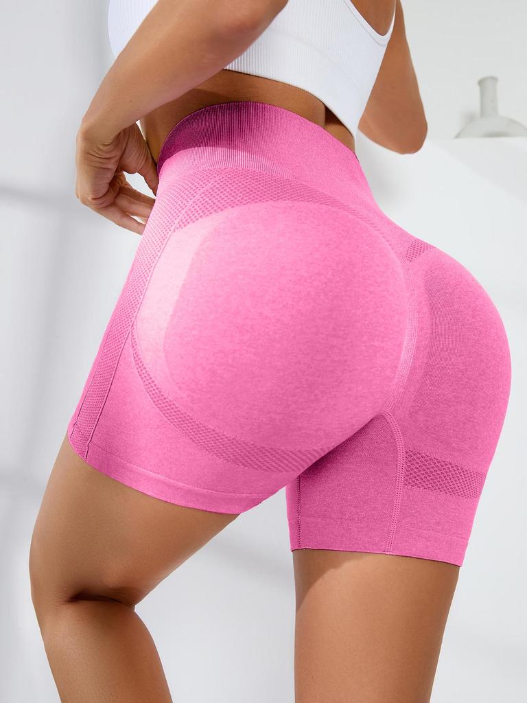 Women's Quick-Dry High Waist Seamless Yoga Shorts - Peach Butt Fit for Fitness and Running