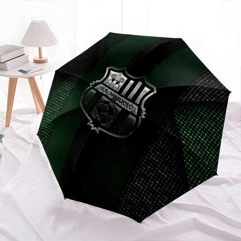 US Sassuolo Calcio pattern, automatic folding umbrella, portable and foldable design, 8 ribs, a Christmas or birthday gift.
