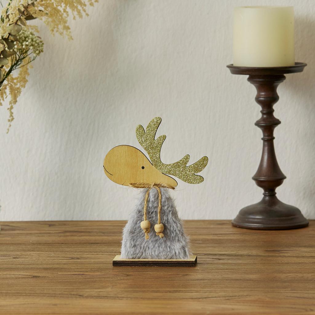 1PC Home creative Christmas wooden elk desktop ornaments window display small gifts Christmas decorations