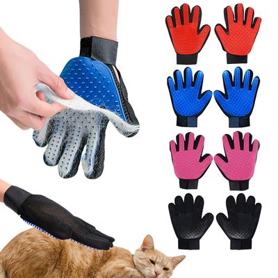 Guantes de Aseo para Mascotas Dobles - Manopla Removedora de Pelo 5 en 1 para Soltar Pelo Suavemente, Herramienta de Masaje para Baño de Perros y Gatos