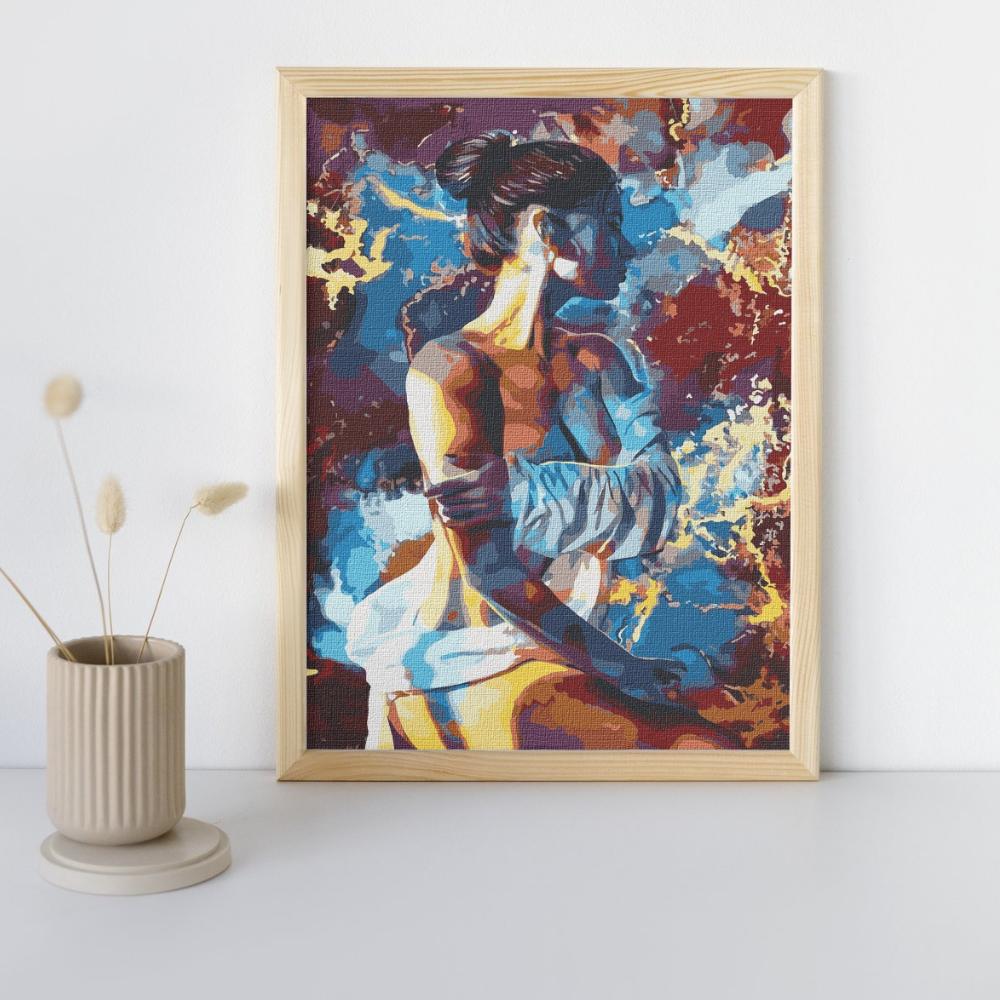 Malowanie Po Numerach Z Ramą Obrazy Do Malowania - W Świetle Złota 40X50 Cm