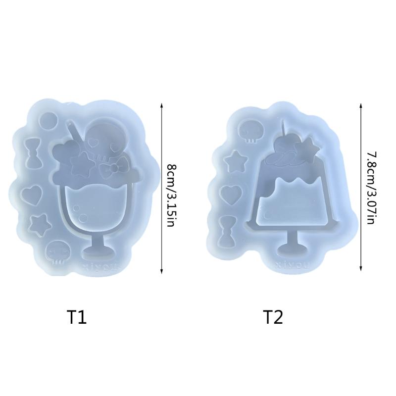 Resin Casting Shaker Mold Epoxy Quicksand Silicone Mold Resin Shaker Mold for Pendant Jewelry Keychain Decoration Making