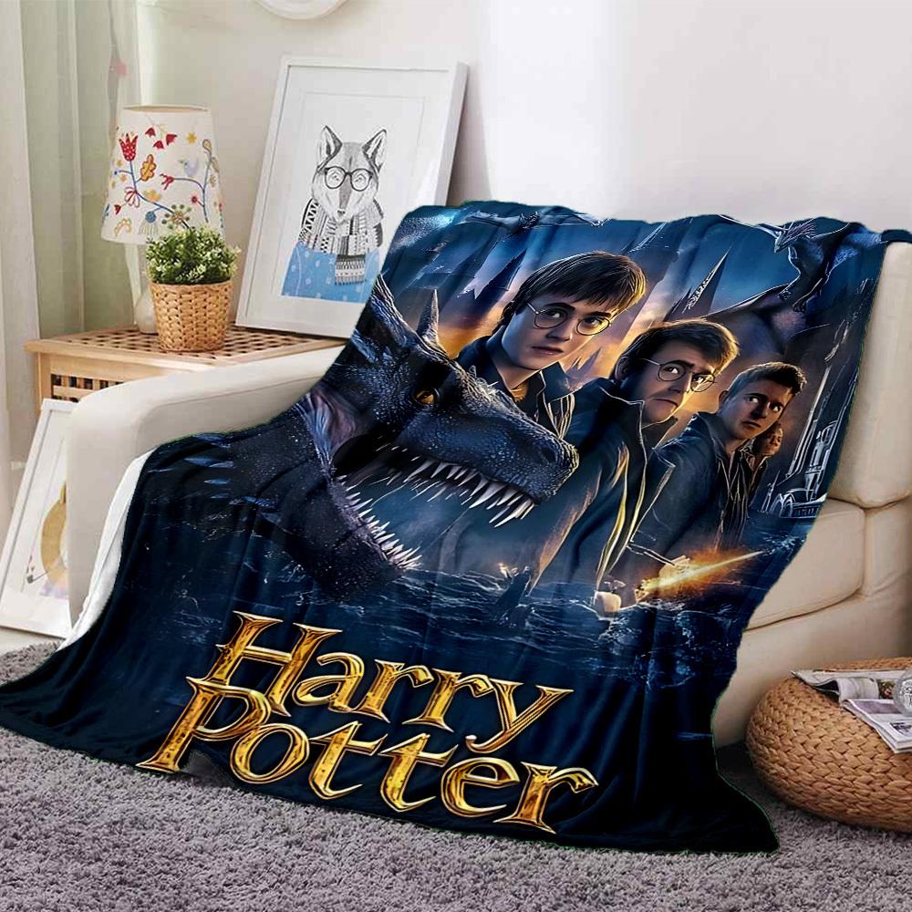 

1 шт. Фланелевое одеяло Гарри Поттер Мягкий теплый плед для дома, офиса, путешествий, уютное постельное белье для всех сезонов Подарок L1285 80cmx120cm(31inx47in)