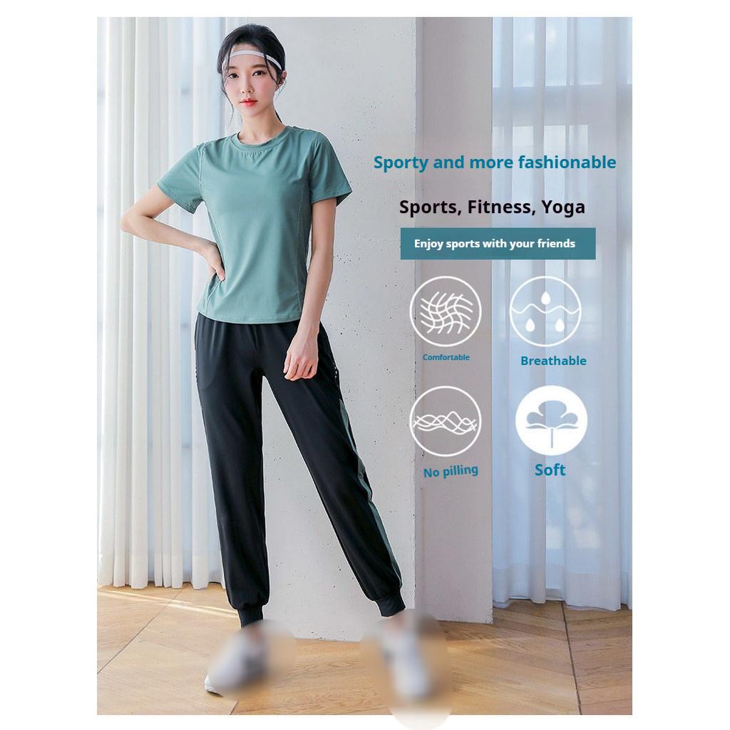 Fitness Morning Running Quick-Drying High-End Sports Suit Spring And Summer Professional Gym Loose Yoga Clothes