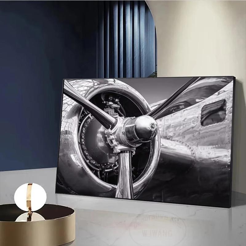 Vintage Aircraft Propeller Poster Prints Aviation Combat Aircraft Canvas Painting Wall Art Gift For Living Room Home Decor