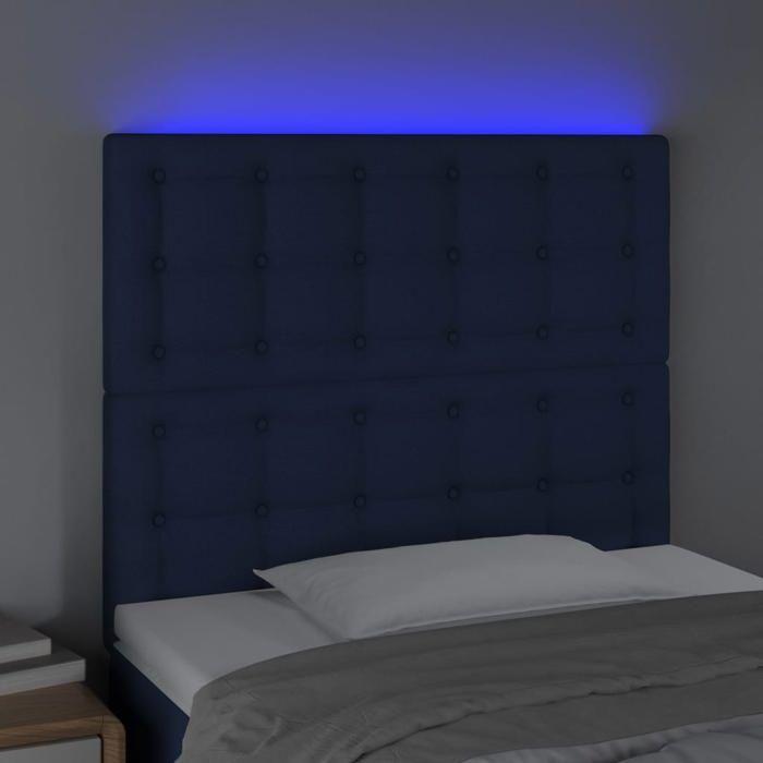 VidaXL LED Headboard Bedroom Furniture Single Bed Accessory Headboard Bed Frame Interior Blue 3122846